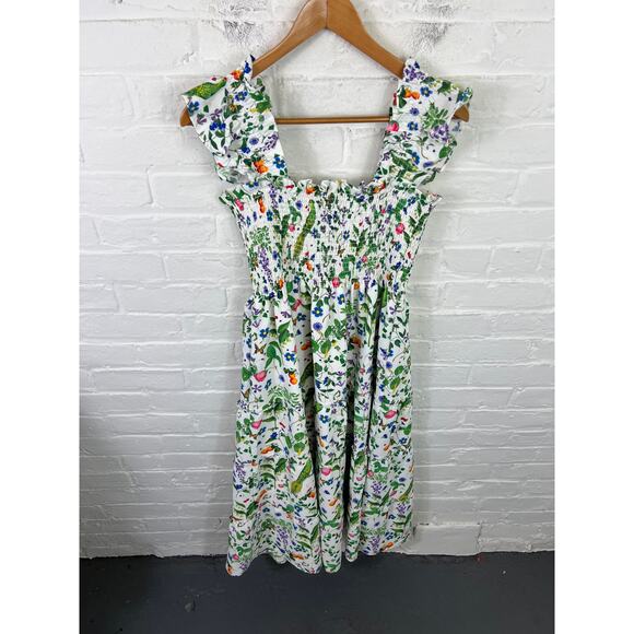 Hill House Women's Ruched Stephanie Fishwick Ellie Nap Dress Multi Size M - Picture 7 of 9